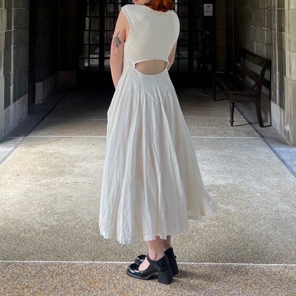 free people ryo drop waist cotton midi dress - Picture 4 of 5